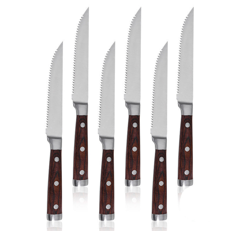 Six piece steak knife set