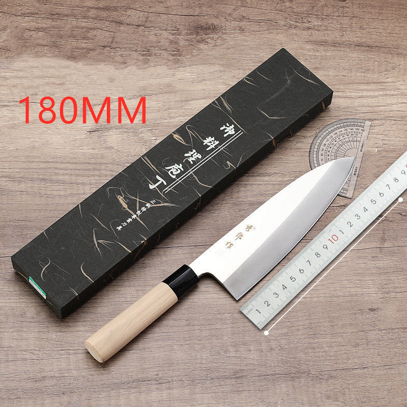 Salmon saury fillet cooking saury fish head knife