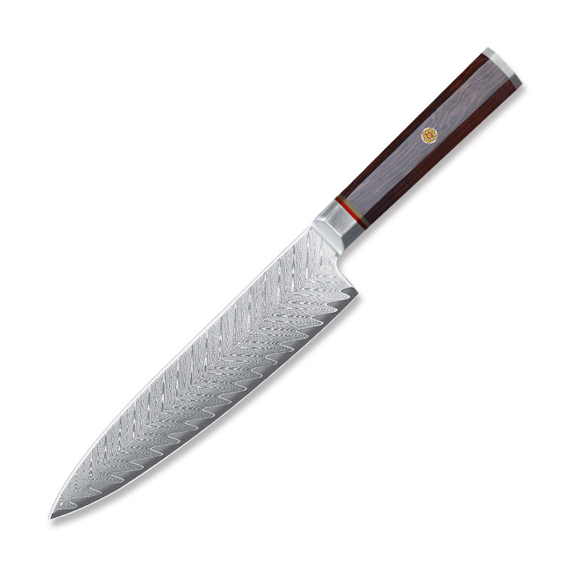 Damascus steel octagonal handle series kitchen knife