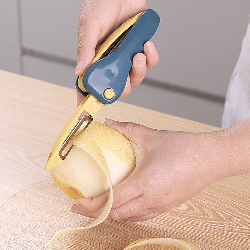 Fruit peeler and peeling knife combo