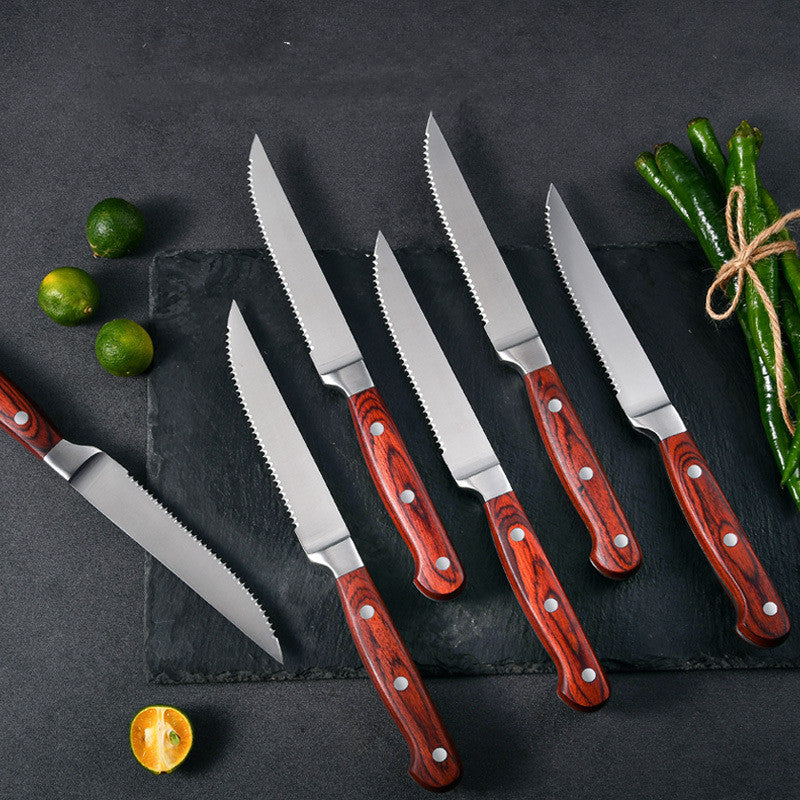 Six piece steak knife set