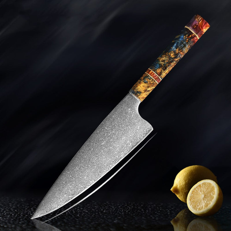 Damascus knife set