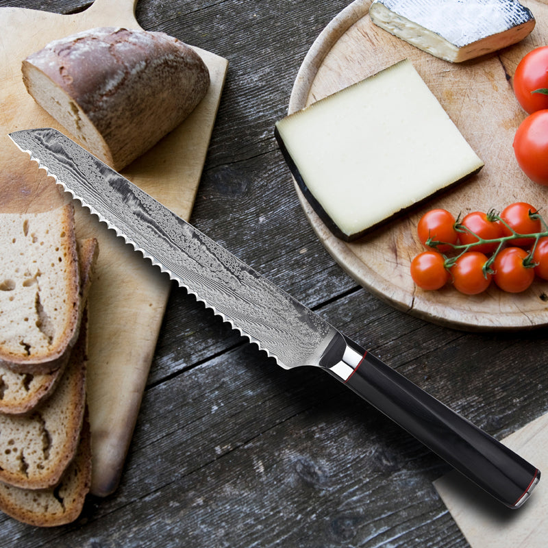 Japanese Damascus Steel Household Bread Knife