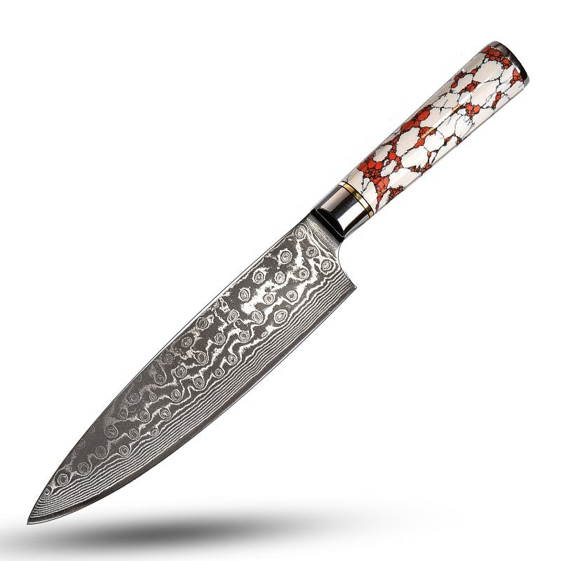 Damascus steel kitchen knife